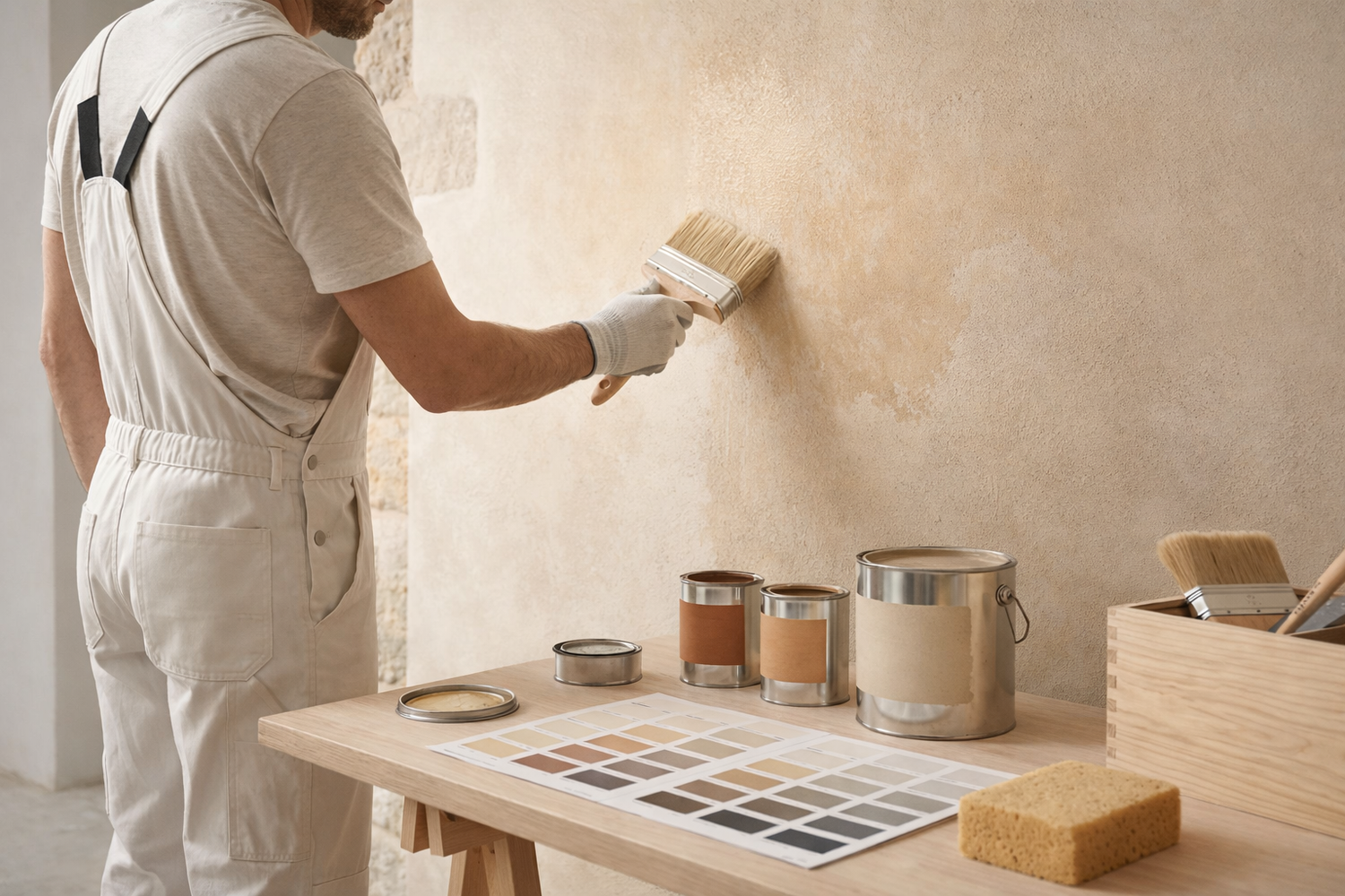 Dabīgas kaļķa krāsas un gruntskrāsas elpojošām sienām iekšdarbiem un ārdarbiem