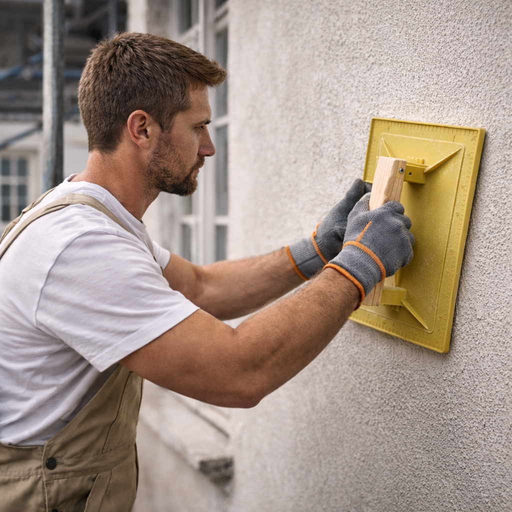 Darbarīki apmetumiem un fasādēm