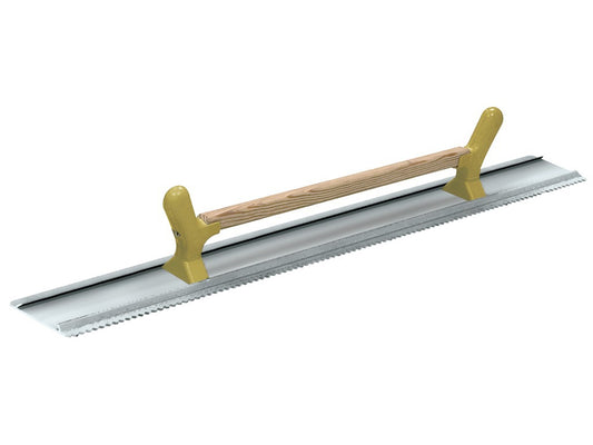 Divpusējs lineāls vienslāņu apmetuma apstrādei